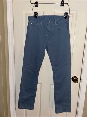 513 Levi's Light gray Blue Jeans with a corduroy feel.